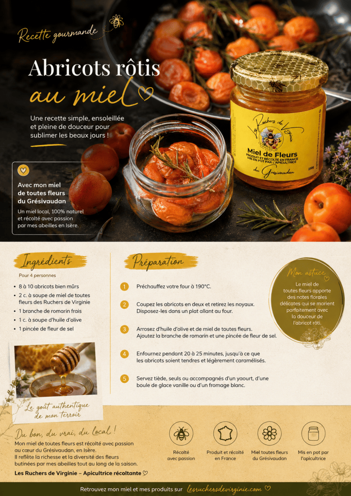 Recette abricots rôtis au miel